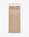 Kraft Paper Bag w/ a Plastic Tin-Tie Mockup - Front View