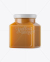 Glass Raw Honey Jar Mockup - Halfside View