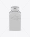 Plastic Pills Bottle Mockup - Front View (High-Angle Shot)