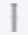 Matte Plastic Effervescent Tablets Tube Mockup - Front View