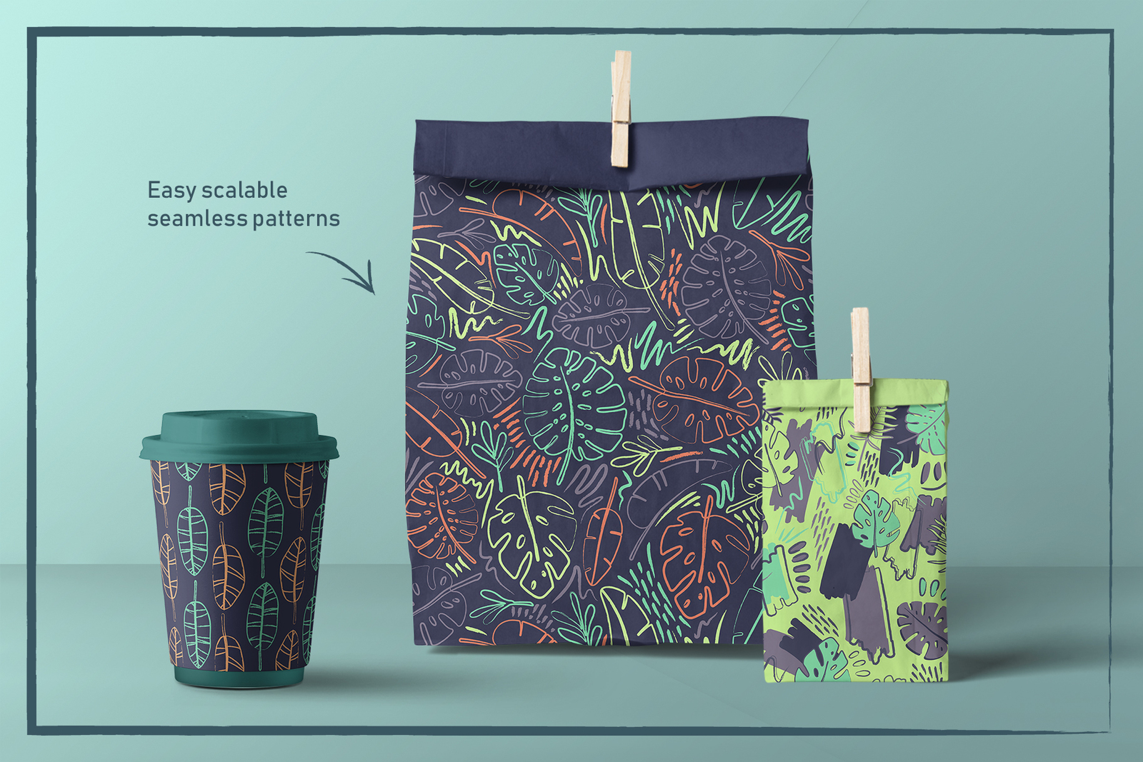 Crazy Tropics. 12 Patterns Set Crazy Tropics. 12 Patterns Set