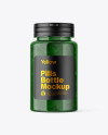 Green Pills Bottle Mockup