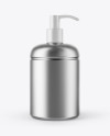 Metallized Cosmetic Bottle with Pump Mockup