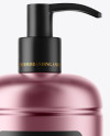 Metallized Cosmetic Bottle with Pump Mockup