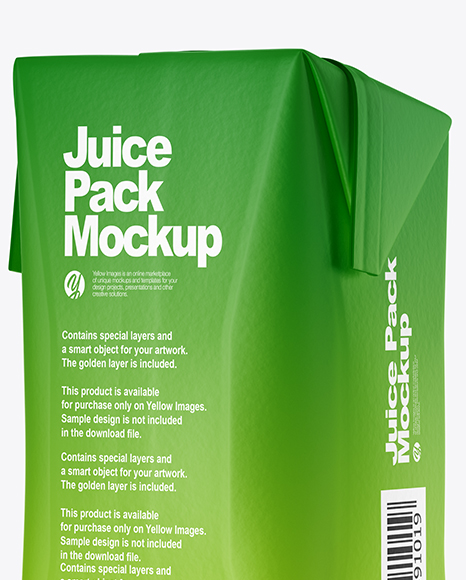 200ml Matte Juice Carton Package Mockup