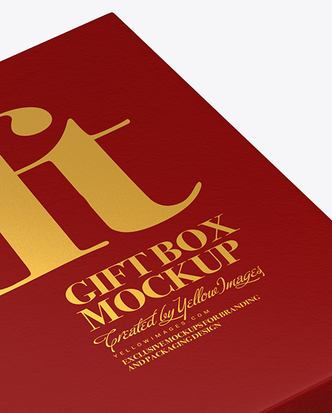 Textured Gift Box Mockup