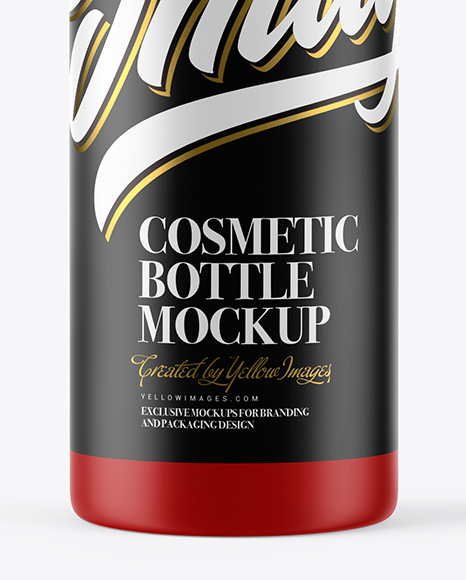 Matte Cosmetic Bottle with Pump Mockup