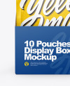 10 Pouches Display Box Mockup