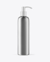 Metallized Cosmetic Bottle with Pump Mockup