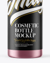 Metallized Cosmetic Bottle with Pump Mockup