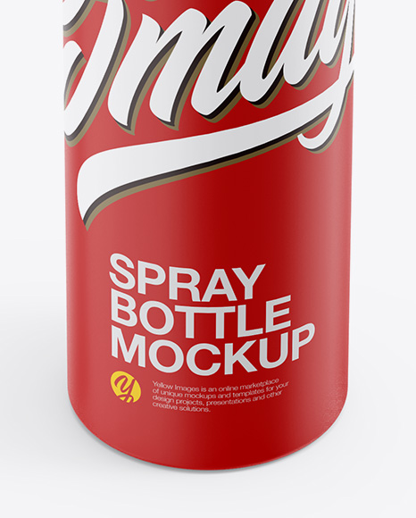 Matte Spray Bottle Mockup