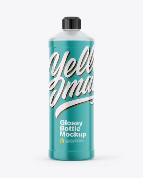 Bottle in Shrink Sleeve Mockup