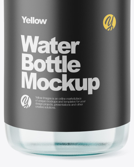 Glass Water Bottle Mockup