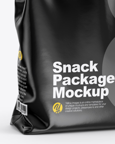 Glossy Bag Mockup - Half Side View