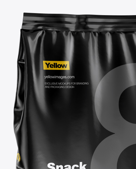 Glossy Bag Mockup - Half Side View