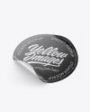 Textured Round Sticker Mockup