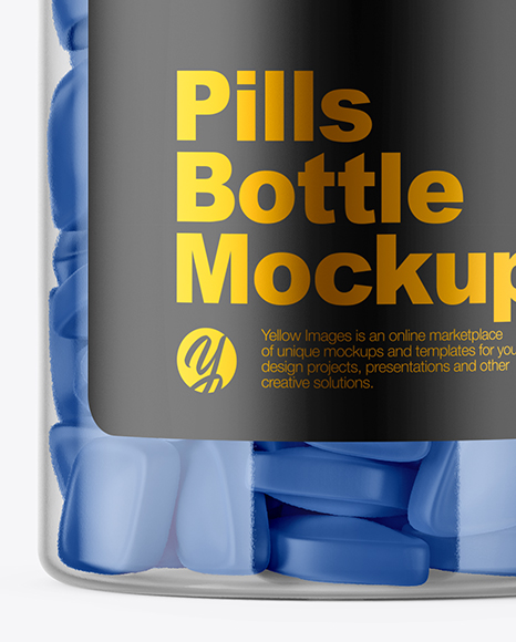 Clear Pills Bottle Mockup