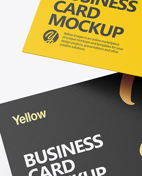 Two Textured Business Cards Mockup