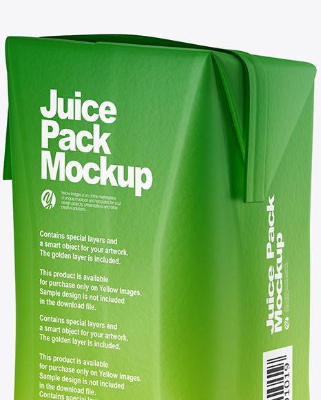 200ml Matte Juice Carton Package Mockup