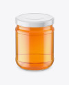 Clear Glass Honey Jar Mockup