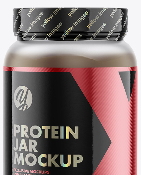 Frosted Protein Jar Mockup