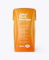 200ml Glossy Juice Carton Package Mockup 200ml Glossy Juice Carton Package Mockup