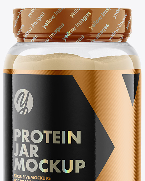 Clear Protein Jar Mockup