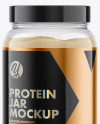 Clear Protein Jar Mockup