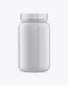 Glossy Protein Jar Mockup