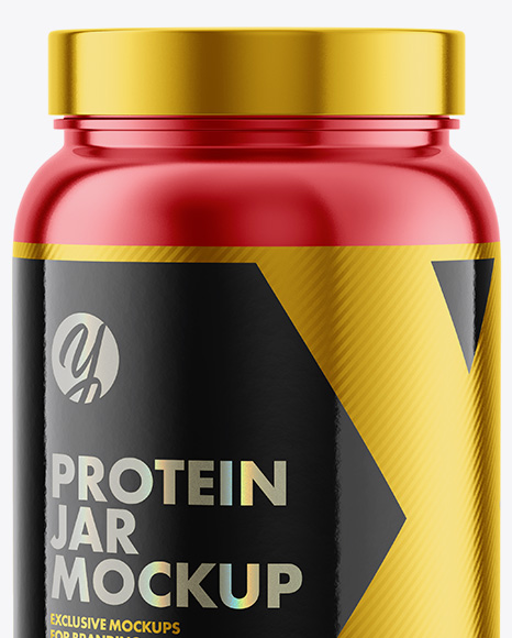 Metallic Protein Jar Mockup