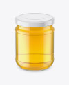 Clear Glass Honey Jar Mockup