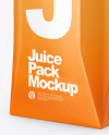 200ml Glossy Juice Carton Package Mockup