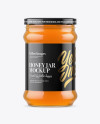 Clear Glass Honey Jar Mockup