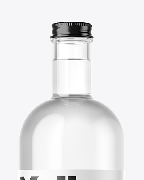 Clear Glass Bottle Mockup