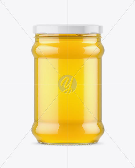 Clear Glass Honey Jar Mockup