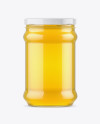 Clear Glass Honey Jar Mockup