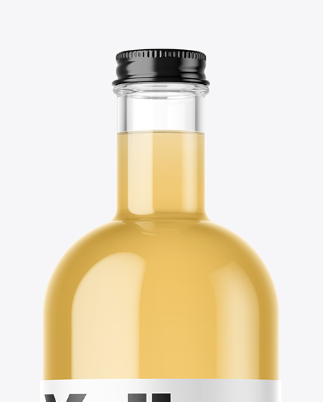 Clear Glass Bottle Mockup