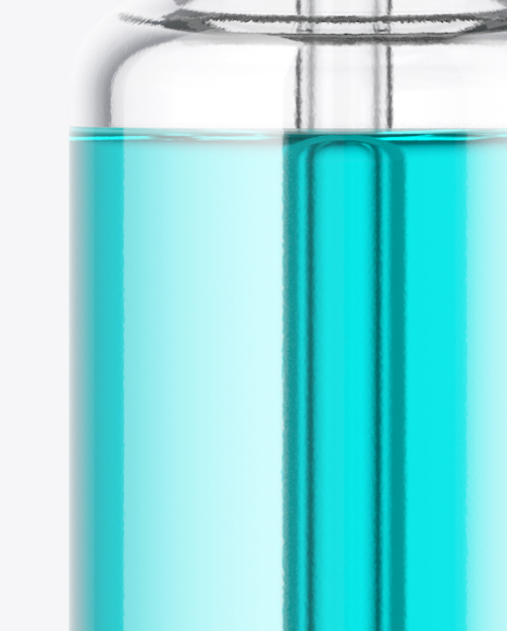 Clear Glass Dropper Bottle Mockup