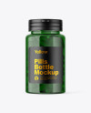 Green Pills Bottle Mockup