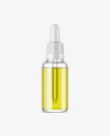 Clear Glass Dropper Bottle w/ Oil Mockup