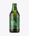 Green Glass Lager Beer Bottle Mockup