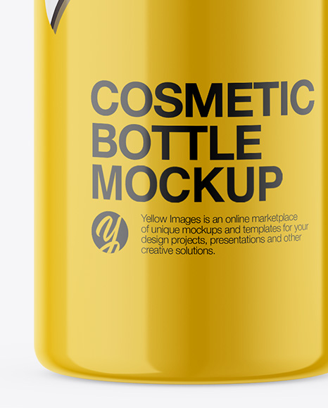 Glossy Cosmetic Bottle Mockup