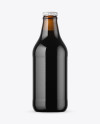 Amber Glass Stout Beer Bottle Mockup