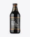 Amber Glass Stout Beer Bottle Mockup