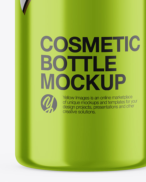 Metallic Cosmetic Bottle Mockup Metallic Cosmetic Bottle Mockup