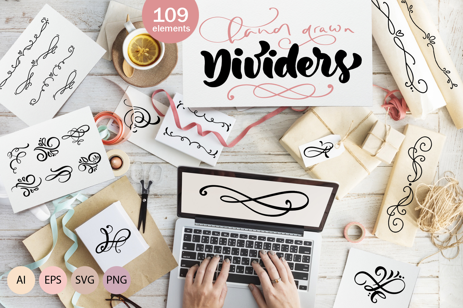 Vector flourish dividers SVG