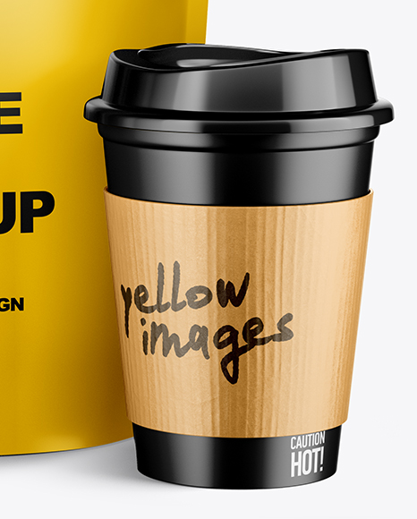 Matte Pouch w/ Coffee Cup Mockup