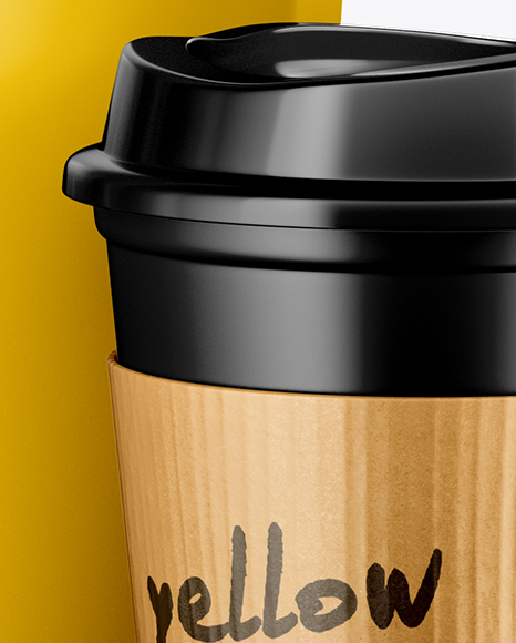 Matte Pouch w/ Coffee Cup Mockup