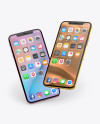 Two Apple iPhones X Mockup