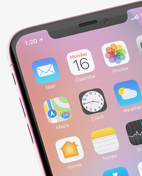 Two Apple iPhones X Mockup